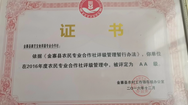 AA级证书